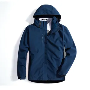 elastic high quality dark blue zipper jersey luxury men suit jaket