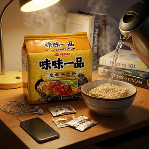 Nouilles de Tendon de Bœuf VEDAN WEI WEI PREMIUM DYNASTY (SAC) - Nouilles Instantanées Cuites à la Fourne en Farine de Blé, Export en Vrac FCL - Product Image 3