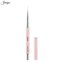 Lot de 6 pinceaux professionnels roses à manche métallique pour liner, ovale, ombré, plat, gel, outil de pointillage, spatule, stylo, outils pour ongles, vente en gros