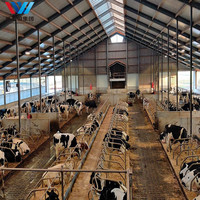 Construction rapide personnalisée Bâtiments préfabriqués à structure en acier Hangar préfabriqué pour vaches, chevaux et moutons Granges pour poulaillers
