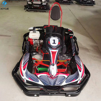 Go Kart Comercial de 1 Plaza para Parque de Atracciones, con Motor de Gasolina de 200cc y Pedal de Freno Ajustable para Pista al Aire Libre