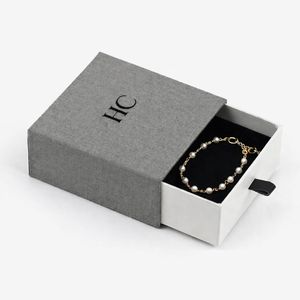Boîte à bracelet de luxe personnalisée, boîte cadeau rigide avec tiroir, insert en velours, estampage à chaud, logo personnalisé, vente en gros - Product Image 1