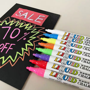 8 Pcs Neon Color Wholesale High Quality Liquid Chalk Markers Wet Erase Marker Pen for Drawing on Whiteboard Leather Car Wood