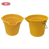 Cubos de Limpieza Redondos de Plástico PP Ecológicos de 10L de Capacidad, Color Personalizado, Aptos para Agua Hirviendo, Comerciales, para Mopa, Goodman JA3004
