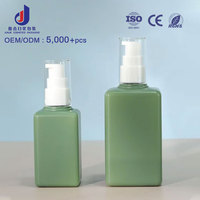 Bouteilles à pompe carrées en plastique PET 95ml 200ml, contenants cosmétiques vides pour shampoing, huile capillaire, lotion corporelle avec impression de logo personnalisée