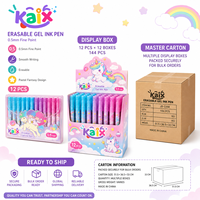 Stylo gel effaçable en gros KAIX Clean Erasing, pointe fine 0,5 mm, encre bleue, stylo gel à encre lisse pour l'écriture des étudiants