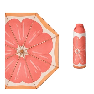 Parapluie double couche en acier argenté, couleur vive, pliable en trois, toutes saisons, pour soleil et pluie, épaissi noir - Product Image 1