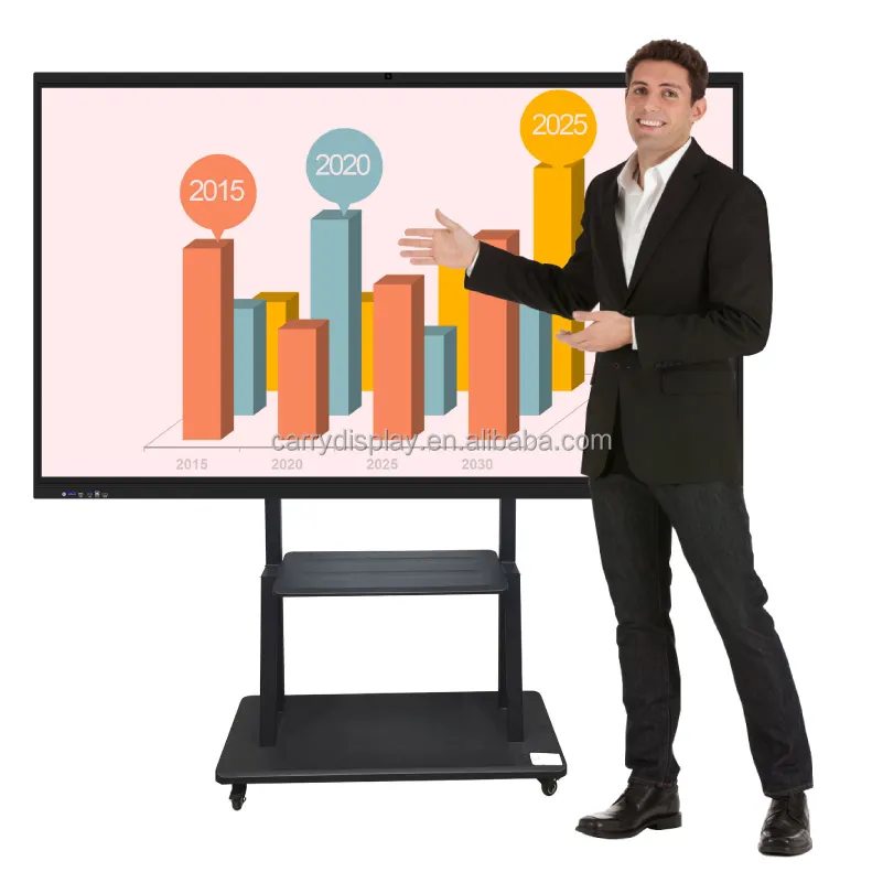 55" Interactive LCD Display White Board Smart Board Prices Whiteboard Educational Equipment Interactive Whiteboard
