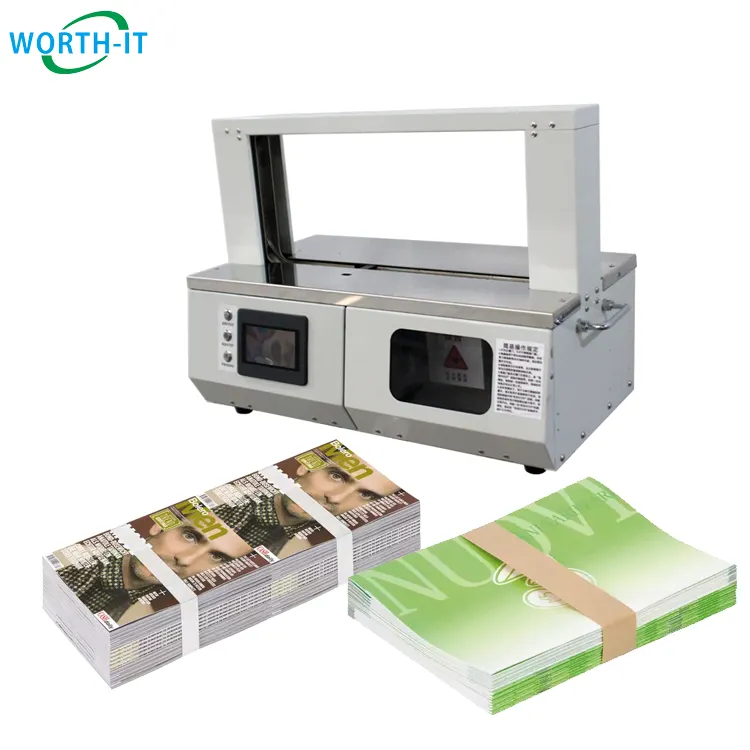 Automatic Bundle Strapping Machine Paper Tape Banknote Currency Banding Machine Paper