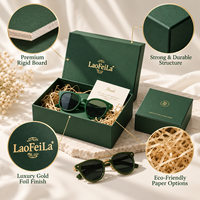 Boîte-cadeau de haute qualité, écologique, faite à la main, résistante, avec fermeture magnétique et impression quadricolore pour lunettes de soleil