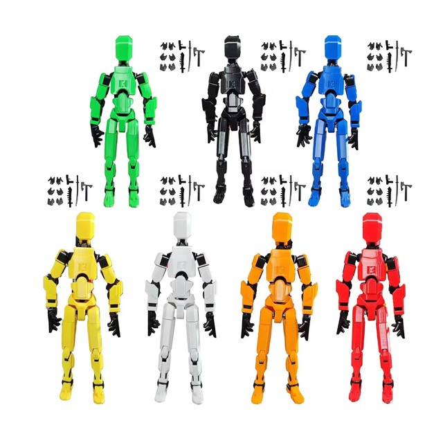 New Diy Creative Decompression Multi-Joint 3d Action Figure Puzzle Assemble Lucky Joint Articulated Robot Model Children'S Toys