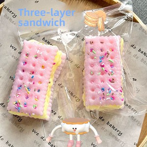 Jouet Squishy en forme de sandwich de soda, mignon, à remontée lente, anti-stress, sensoriel, pour la décompression et la relaxation, décoration de bureau - Product Image 4