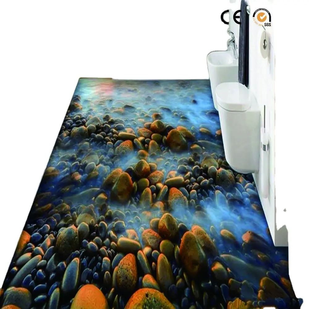 מותאם אישית מודפס 3D אמנות רצפה נשלפת קיר מדבקת מדבקות