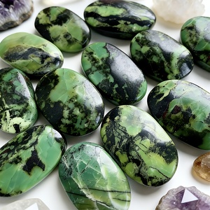 Pierre de palmier en opale verte polie CRYSTAL HOLA, tendance mode, haute qualité, pour la décoration de la maison et du bureau - Product Image 3