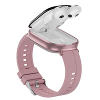 Montre connectée 2026 avec écouteurs TWS 2-en-1 IA, contrôle musical BT, mode sport, suivi santé, suivi du sommeil, en silicone magnétique