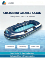 Bateau à rames gonflable très vendu, kayak pliable, bateaux de rivière, matériau PVC, capacité 500L, longueur 3,1-4m