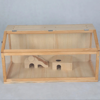 Chilochilo personnalisé Offre Spéciale Transparent cochon d'inde Cage en bois Hamster Cage maison à vendre