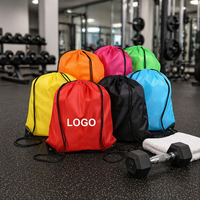 Sac à cordon robuste et économique en nylon et polyester imperméable, sac de sport personnalisé pour chaussures, sac de gym, sac à dos à cordon de sublimation avec logo