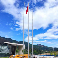 Mât de drapeau portable en acier inoxydable automatique avec tube en acier pour drapeaux, fabriqué en Chine