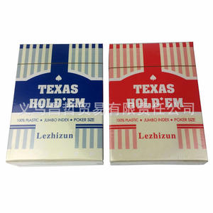 Cartes de poker Texas Hold'em Lezhizun en plastique, format poker, durables, pour les jeux d'échecs et de cartes - Product Image 4