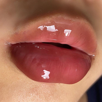 Gloss à lèvres transparent très vendu, décoré de fleurs, marque privée