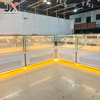 Présentoir à pain minimaliste sur mesure, vitrine à pâtisserie avec éclairage LED, comptoir de réception en marbre durable pour magasin de desserts