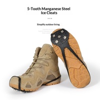 Crampons antidérapants en forme de gourde à 5 dents pour neige et glace, en latex de haute qualité, portables et simples, pour chaussures et chaînes, pour l'extérieur en hiver