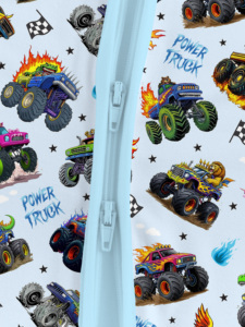 Miozing Monster Truck Racing Soft Bamboo Baby Sleeper Two-way Zipper Romper Breathable Cozy Sleepwear untuk Bayi Tersedia di Stok - Product Image 4