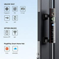 Cerradura Eléctrica Automática para Puerta Principal de Hierro Tolink para Exteriores, con Batería de Litio de 10000 mAh, Resistente al Agua IP68, con Bloqueo Automático para Jardín