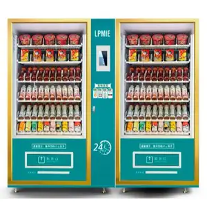 热卖最优惠价格的自动售货机，用于零食、饮料、食物、水，带两个橱柜OEM