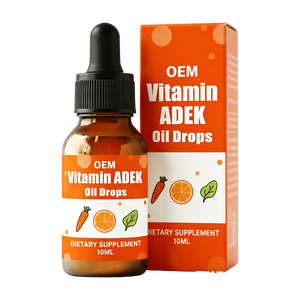 תוסף תזונה OEM ODM ויטמינים <span class=keywords><strong>A</strong></span> D <span class=keywords><strong>E</strong></span> K תוסף ויטמין חיוני <span class=keywords><strong>A</strong></span> D3 5000 יואו, K1 ו-K2 MK4 ו-MK7 טיפות תוסף לילדים - Product Image 2