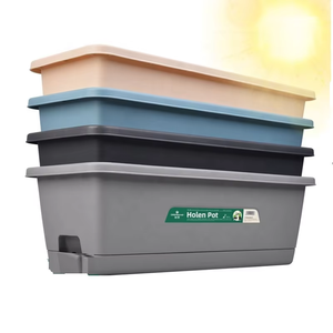 Современные длинные прямоугольные пластиковые горшки для подоконника патио веранда балкона перила Цветочные коробки для балкона - Product Image 1