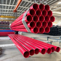 Tuyau en acier thermolaqué rouge pour système de sprinkler anti-incendie ASTM A795