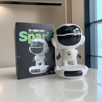M80 Speaker BT Audio nirkabel AI cerdas terlaris Robot Desktop portabel WiFi Jam konfigurasi Alarm Radio FM AUX plastik