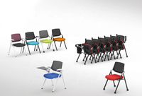 Chaise de formation de bureau moderne en maille GS-G2401D, design pliable, usage commercial, école, hôpital, bureau à domicile