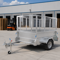 Nouvelle arrivée : remorque galvanisée 8x4 avec cage pour le transport et le stockage d'équipement de camping