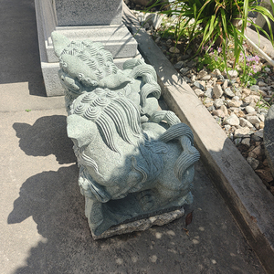 Statua di Cane Fu in Pietra Cinese di Alta Qualità, Sculture di Leoni Foo Dog in Vendita, <span class=keywords><strong>Altezza</strong></span> 37cm - Product Image 4