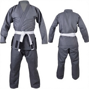 Kimono Gris para BJJ, Uniforme Unisex para Adultos, 100% Algodón Transpirable, Prenda de una Pieza para Artes Marciales, Corte Regular, 100 Gramos, Impresión Digital - Product Image 1