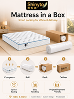Matelas à ressorts ensachés simple et double pour hôtels et appartements avec housse en tissu tricoté 300 g/m² et mousse matelassée douce