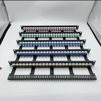 Panneau de brassage fibre optique 1U à cadre ouvert 19 pouces, 24 ports, avec gestion de câbles arrière, pour montage en rack