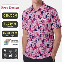 T-shirt de golf personnalisé de haute qualité avec impression intégrale, designs originaux OEM, 50+ UPF, logo personnalisé, séchage rapide, polo de golf pour hommes