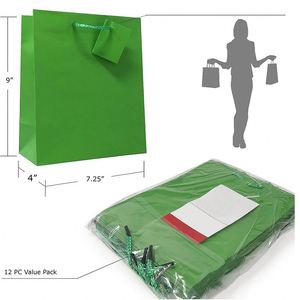 Bolsas de Regalo de Papel de Color Sólido Premium, Bolsas de Compras para Pequeños Negocios, Tiendas Minoristas, Bodas, Bolsas de Papel Premium para Fiestas - Product Image 4