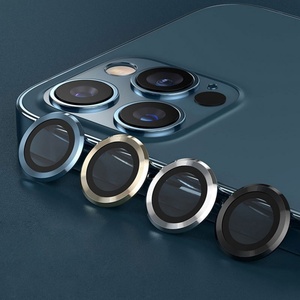 ฟิล์มกันรอยเลนส์กล้องระดับพรีเมียมสำหรับ iPhone 11 12 13 14 15 16 17 Air Pro Max วงแหวนโลหะป้องกันเลนส์กล้อง - Product Image 1