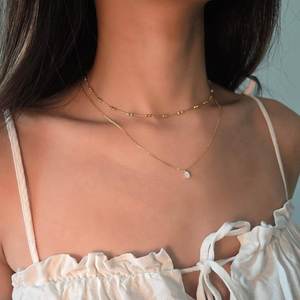 Collier pendentif solitaire en argent sterling 925 avec moissanite taille ovale, plaqué or, délicat, cadeau d'anniversaire pour les amoureux - Product Image 1