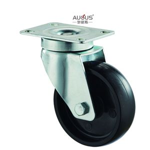 Chinesischer Hersteller Schwarzes Gummi-Lenkrolle Möbelrollen mit 3/4/5 Zoll Drei Größen zur Auswahl - Product Image 3