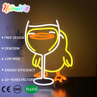 Enseigne néon personnalisée en forme de verre à vin pour propriétaires de bars et pubs, avec lumière LED USB à intensité variable pour la décoration de bars et de pubs