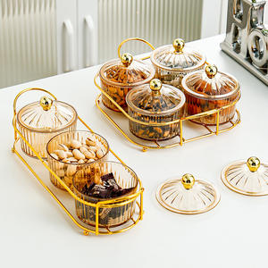 ヨーロピアンスタイル透明正方形プラスチック収納ボックス家庭用装飾ドライフルーツプレートスナックキッチン用品ドライフルーツドライ収納ボックス - Product Image 4