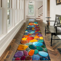 Tapis de style américain en polyester à motifs abstraits, imprimé, à poils épais et résistant à la saleté, pour la maison, le salon, l'hôtel
