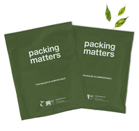 Enveloppes de courrier Express compostables bandes auto-adhésives Extra épaisses sacs en Poly vert Olive biodégradable