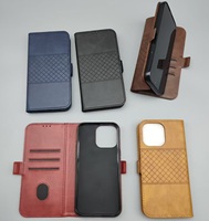 Étui de téléphone en cuir magnétique à rabat gaufré pour iPhone 16 Pro Max Plus 17 Air 15 17e 18 A53 avec porte-cartes et fonction portefeuille